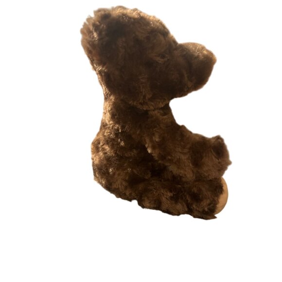 Progressive Plush Bear Toy Black Sewn Eyes Sitting Soft Brown Faux Fur 10" tall - Picture 3 of 5